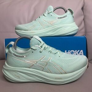 Asics Gel-Nimbus 26 Mint Green Athletic Running Shoes Sneakers Women’s Size 9
